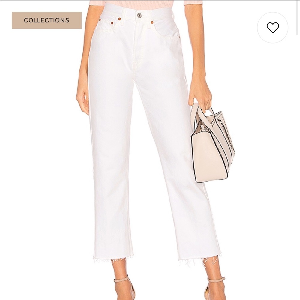 RE/DONE originals high rise white jean
